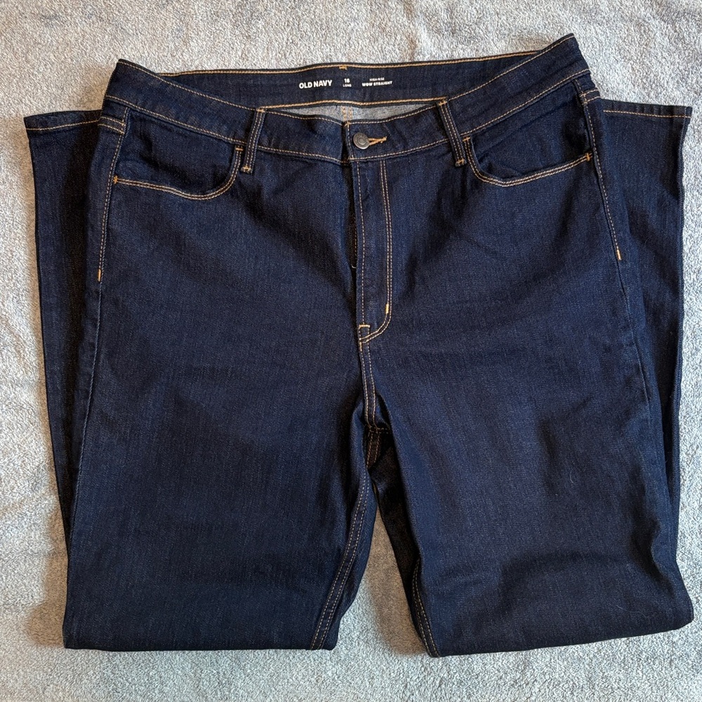 Old Navy Women's Indigo Straight Leg Jeans